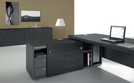 Мебель с кромкой пвх 2*25 мм CL1350 - пример использования. Цвет титан.