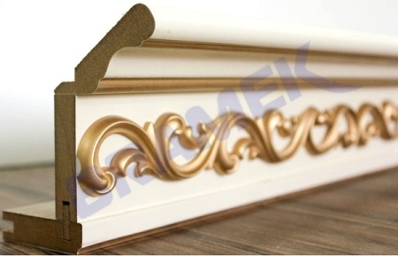 Декоративный орнамент SY 11214-2 на мебели - пример использования. Декорирование мебельного карниза.