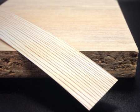 Кромочная лента ПВХ 1,8*19 PV1707 с плитой ЛДСП 16 мм сосна лоредо.