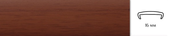Накладной профиль из гибкого ПВХ U16 BK4892 орех итальянский.