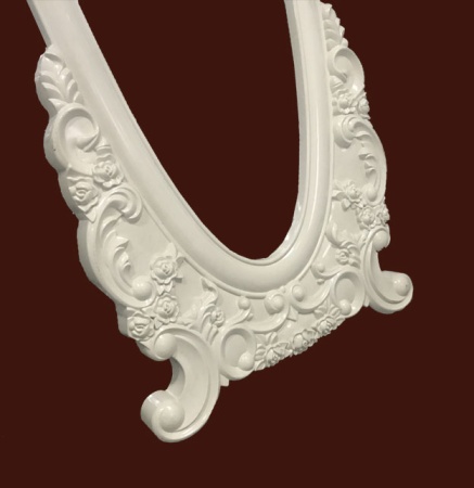 Декоративный узор на пластиковой раме для зеркала SY 55012.