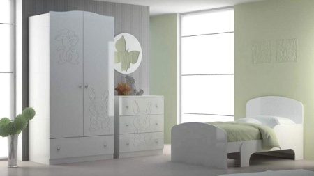 Мебель с кромкой пвх 0,4*25 мм PV2250-911 - пример использования. Цвет белый.