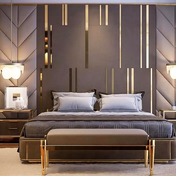 Металлический молдинг цвет серебро брашированное для мебели и стен в интерьере.