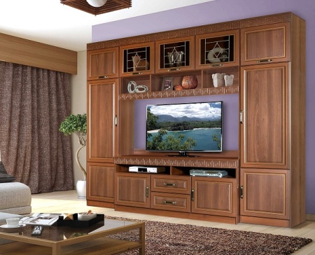 Мебель с кромкой пвх 1,8*19 мм BR401 - пример использования. Цвет орех пегасо.