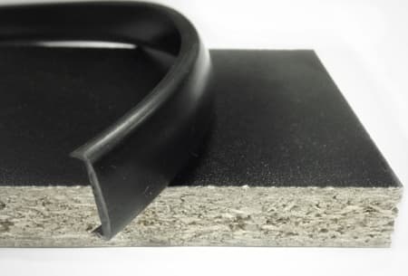 Накладной профиль ПВХ U16 BK122 с плитой ЛДСП.