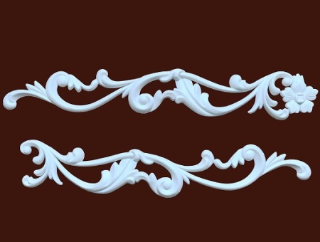 Комплектация мебельного декор SY 0641. Декоративный элемент состоит из двух различных частей.