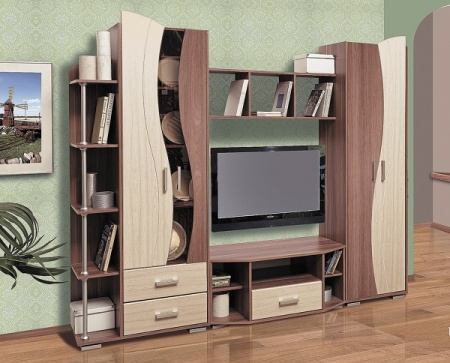 Мебель с врезным кантом пвх 017B BK3071 - пример использования.