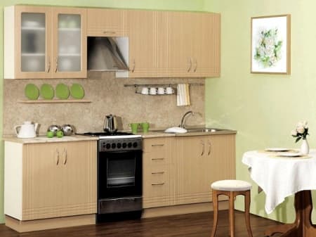 Мебель с кромкой пвх 1,8*42 мм BR101 - пример использования. Цвет лен.