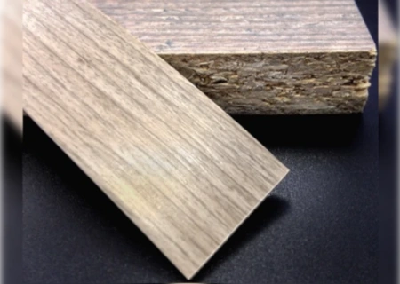 Лента кромочная ПВХ BR224 дуб крафт серый с плитой ЛДСП.