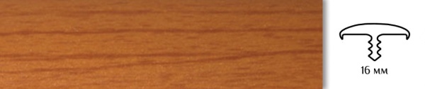 Врезной профиль с обхватом из гибкого ПВХ 017B BK57A15 вишня оксфорд.