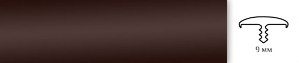Врезной профиль из гибкого ПВХ T09 BK124 коричневый.