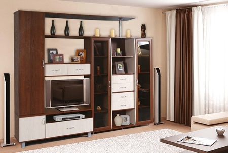 Мебель с кромкой пвх 1*19 мм PV4892 - пример использования. Цвет орех итальянский.