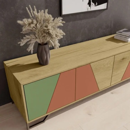 Мебель с кромкой пвх 0,8*19 мм BR919 - пример использования. Цвет дымчатый зеленый.