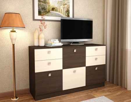 Мебель с кромкой пвх 1,8*19 мм PV313 - пример использования. Цвет дуб гладстоун табак.