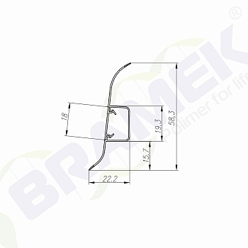 Плинтус с кабель-каналом черный 2,2м