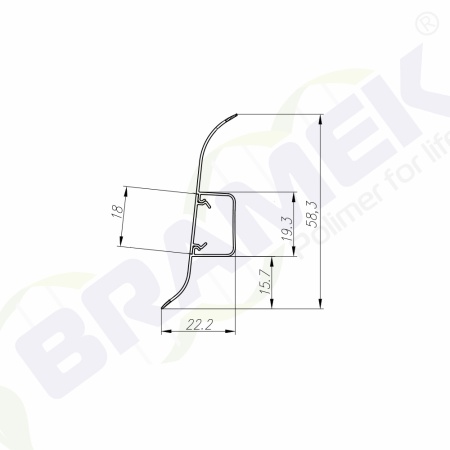 Плинтус пвх 58 мм