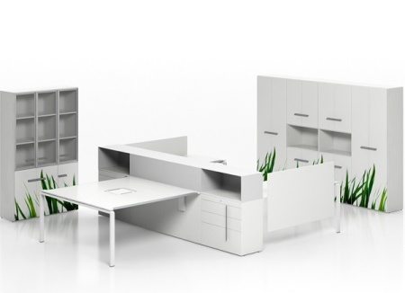 Мебель с кромкой пвх 0,4*28 мм CL111A - пример использования. Цвет белый.