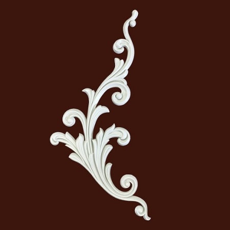 Угловой декоративный элемент SY 15122-1 для фасадов и мебели различного назначения.