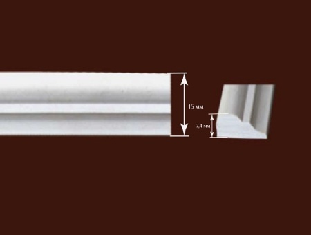 Декоративный гибкий молдинг для мебели SY 57 схематичное изображение с указанием размеров.