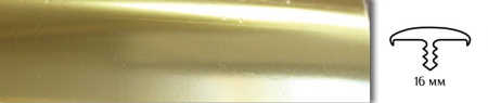 Врезной профиль с обхватом из гибкого ПВХ 017B gold золото.
