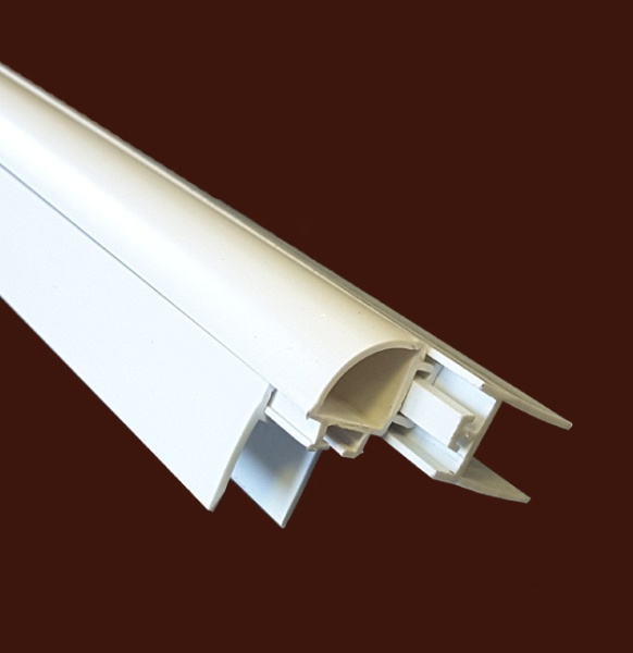 Крепление торцевого рекламного профиля и углового профиля UC12 BK111.