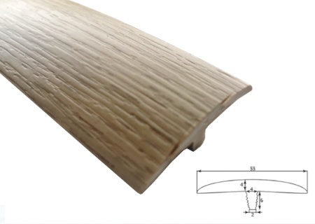 Врезной профиль без обхвата из гибкого ПВХ T33 BK4002 дуб сорано натуральный.