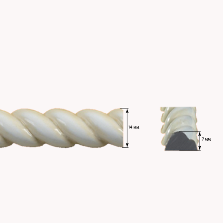 Декоративный гибкий молдинг для мебели SY 60 схематичное изображение с указанием размеров.