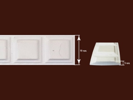 Декоративный гибкий молдинг для мебели SY 211 схематичное изображение с указанием размеров.