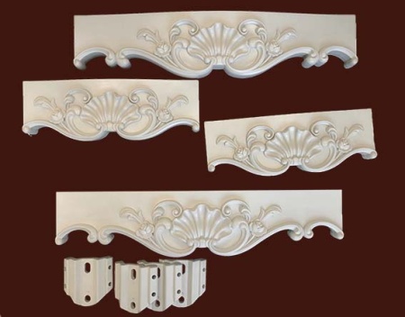 Комплект для столика в классическом стиле из ABS-пластика SY 22605. Царга состоит из боковых стенок и угловых соединительных элементов.