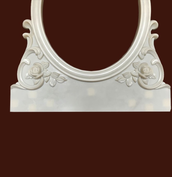 Декоративные узоры на пластиковой раме для зеркала SY 55011.