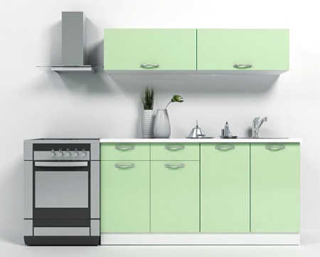 Мебель с кромкой пвх 1,8*19 мм PV310 - пример использования. Цвет фисташковый.