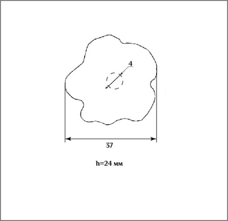 Ручка мебельная SY 12176 схематичное изображение с указанием размеров.
