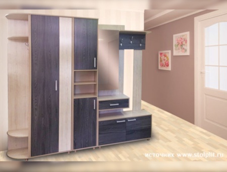 Мебель с кромкой пвх 0,4*35 мм BR455 - пример использования. Цвет черный ясень.