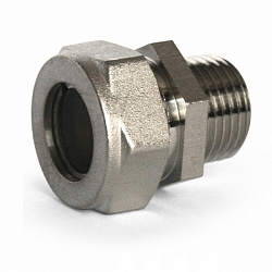 Муфта Stahlmann (M) 15х1/2 EF никелированная с наружной резьбой 