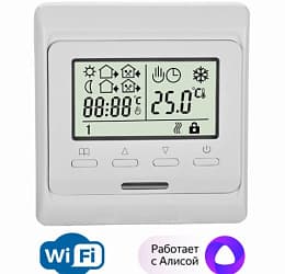 Терморегулятор E51.716 программируемый с Wi-Fi Белый