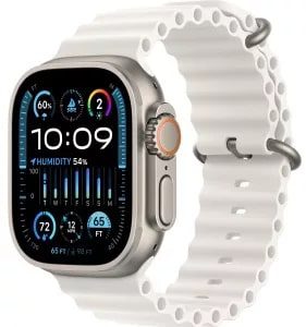 Купить Apple Watch Ultra 2 49mm Titanium Case  (Ocean Band White) Б/У в Москве