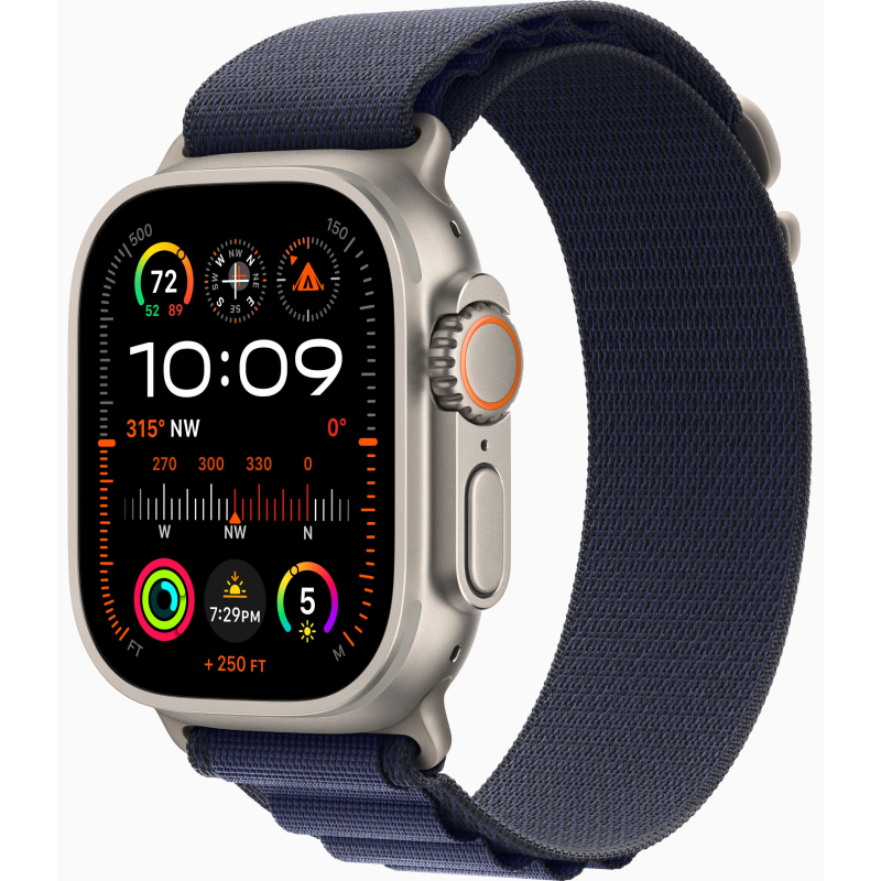 Купить Apple Watch Ultra 2 (2024) GPS + Cellular, 49mm Alpine Loop Navy, Natural Titanium Case в Москве
