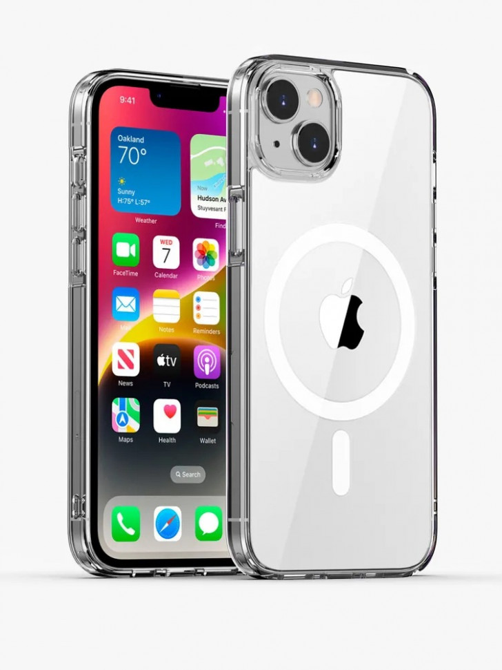Прозрачный чехол Gurdini Alba Series Protective with MagSafe для iPhone 15 Plus