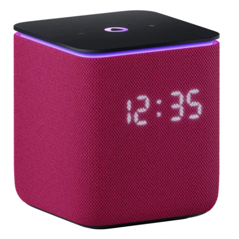 Умная колонка Яндекс Станция Миди (с часами), Малиновая
