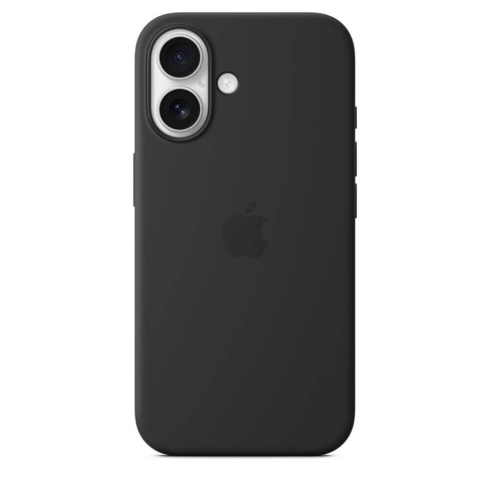 Чехол Silicone Case (Button/MagSafe) для iPhone 16 Plus, Black