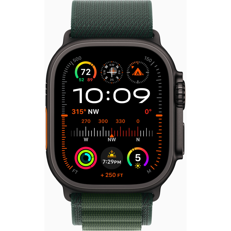 Купить Apple Watch Ultra 2 (2024) GPS + Cellular, 49mm Alpine Loop Dark Green, Black Titanium Case в Москве