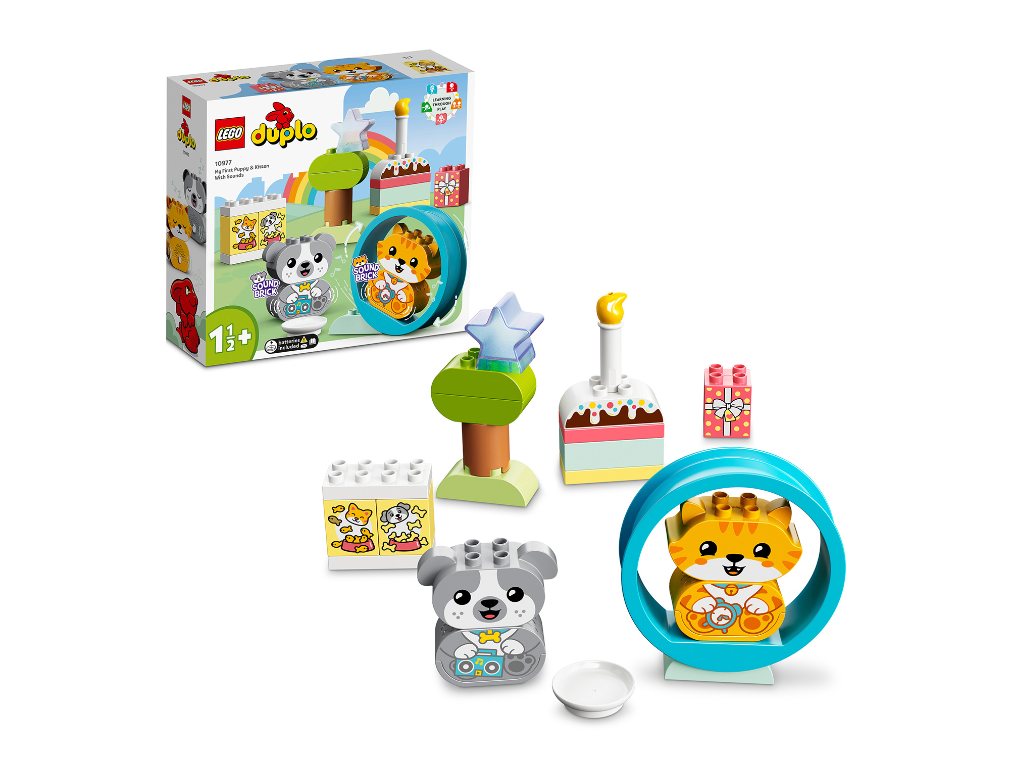 Конструктор LEGO DUPLO, Мой первый щенок и котёнок и их звуки (10977)
