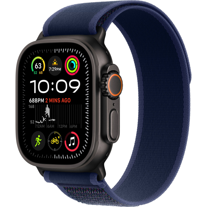 Купить Apple Watch Ultra 2 (2024) GPS + Cellular, 49mm Trail Loop Blue, Black Titanium Case в Москве