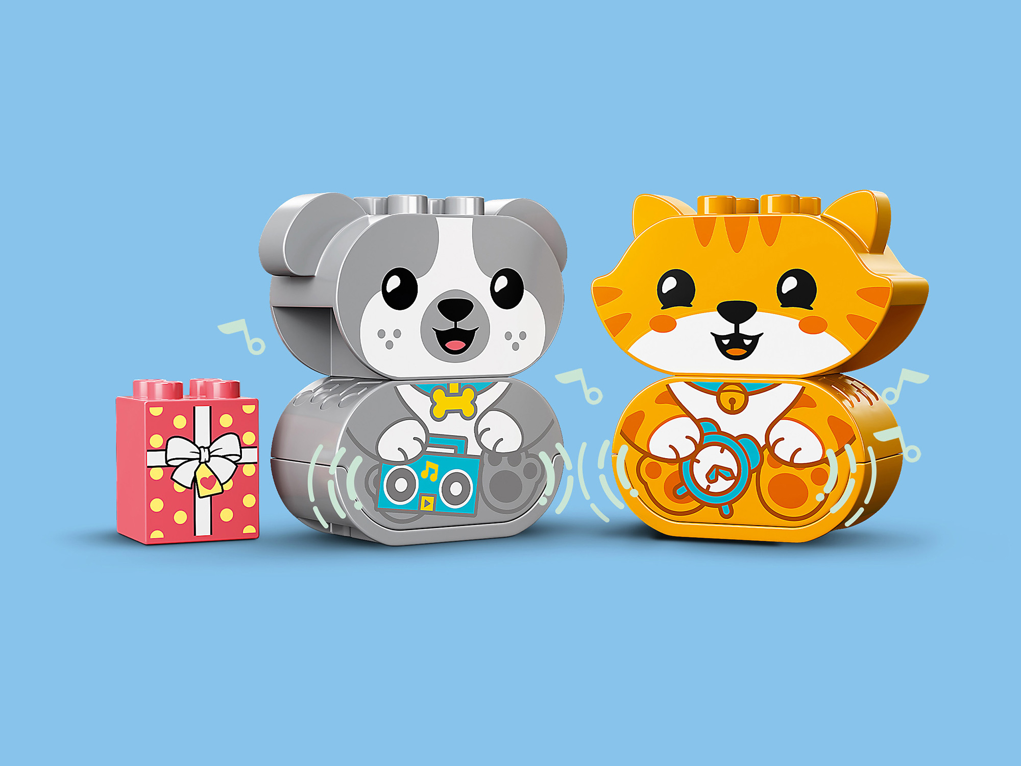 Конструктор LEGO DUPLO, Мой первый щенок и котёнок и их звуки (10977)