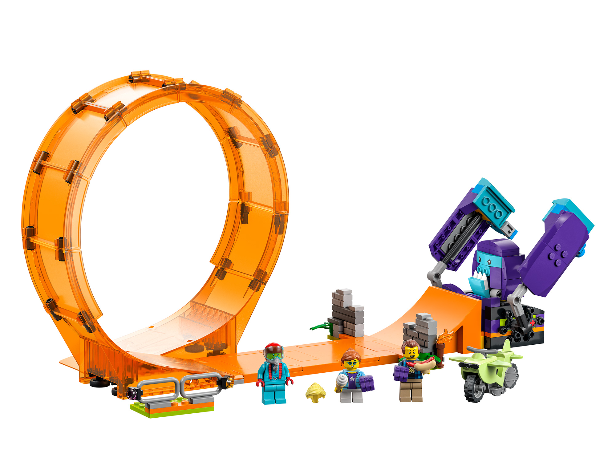 Конструктор LEGO City, Трюковая петля «Сокрушительный шимпанзе» (60338)