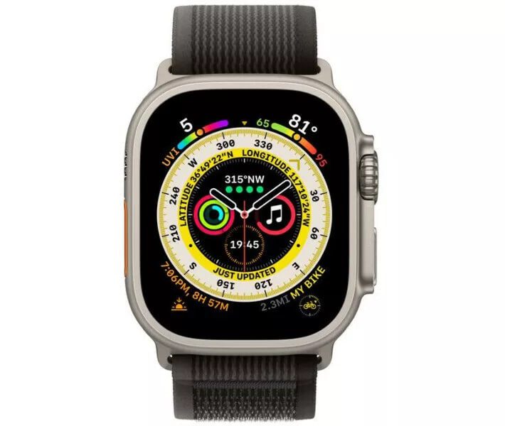 Купить Apple Watch Ultra 49mm Titanium Case  (Trail Loop Black\Gray) Б/У в Москве