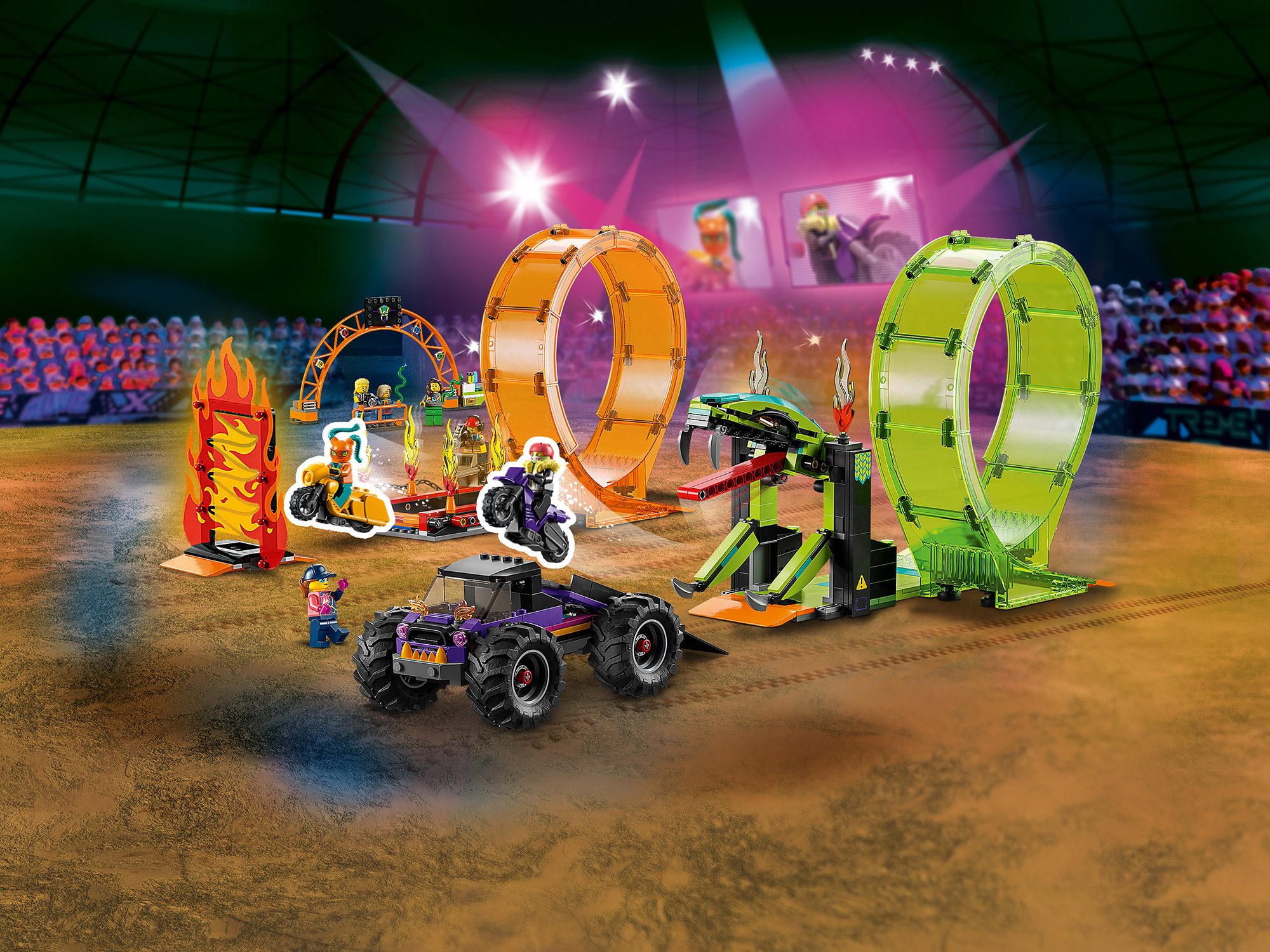 Конструктор LEGO City, Трюковая Арена "Двойная петля" (60339)