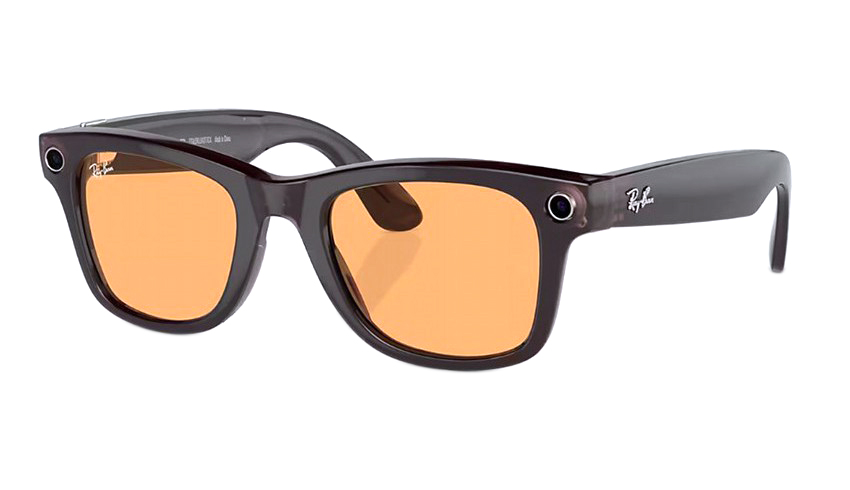 Смарт-очки Ray-Ban Meta Shiny Rebel Black Amber (RW4008)