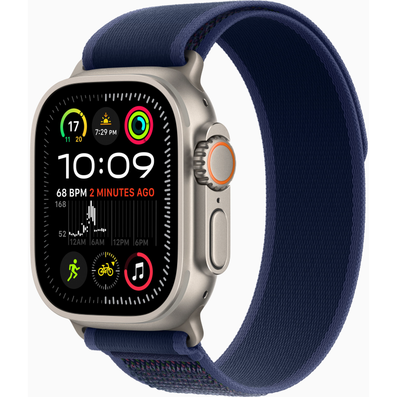 Купить Apple Watch Ultra 2 (2024) GPS + Cellular, 49mm Trail Loop Blue, Natural Titanium Case в Москве