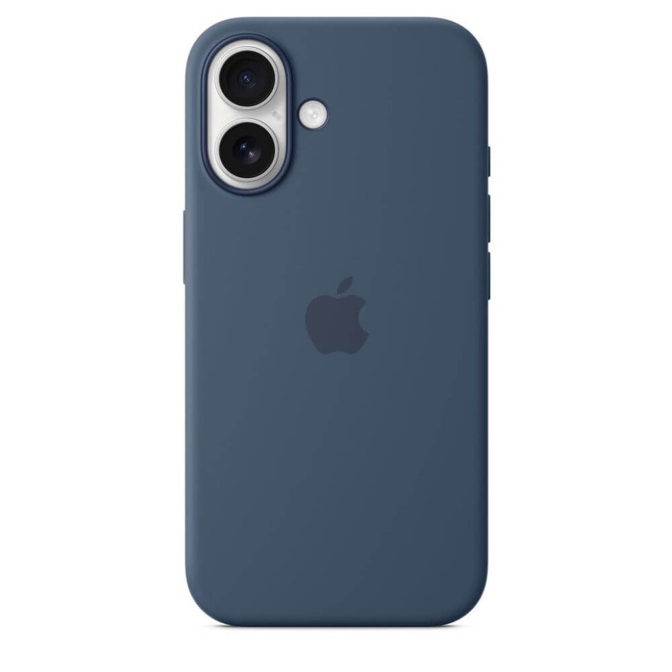 Чехол Silicone Case (Button/MagSafe) для iPhone 16 Plus, Denim